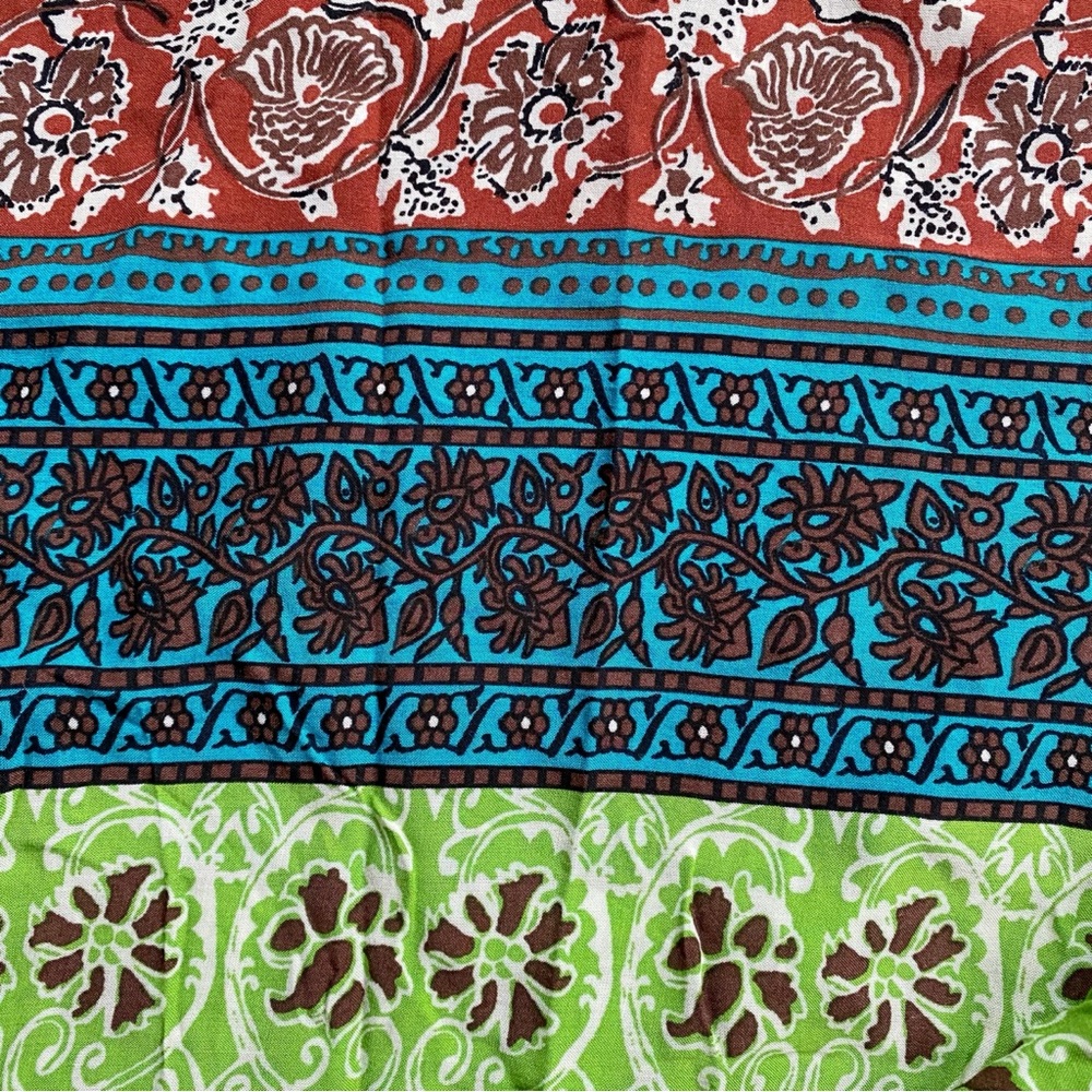 πΏ ZARA BOHO GREEN MULTI FLORAL HIGH WAIST PALAZZO PANTS! - Picture 7 of 14